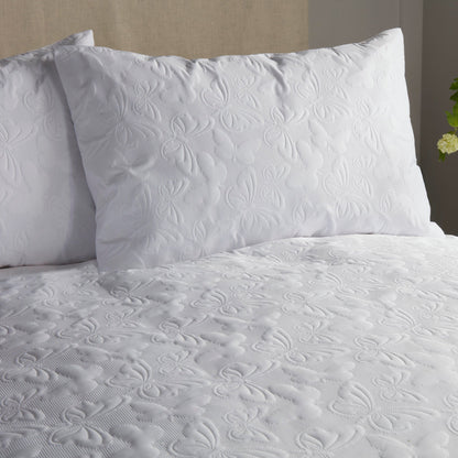 Butterfly Garden Duvet Cover Set by Serene in White - Duvet Cover Set - Serene