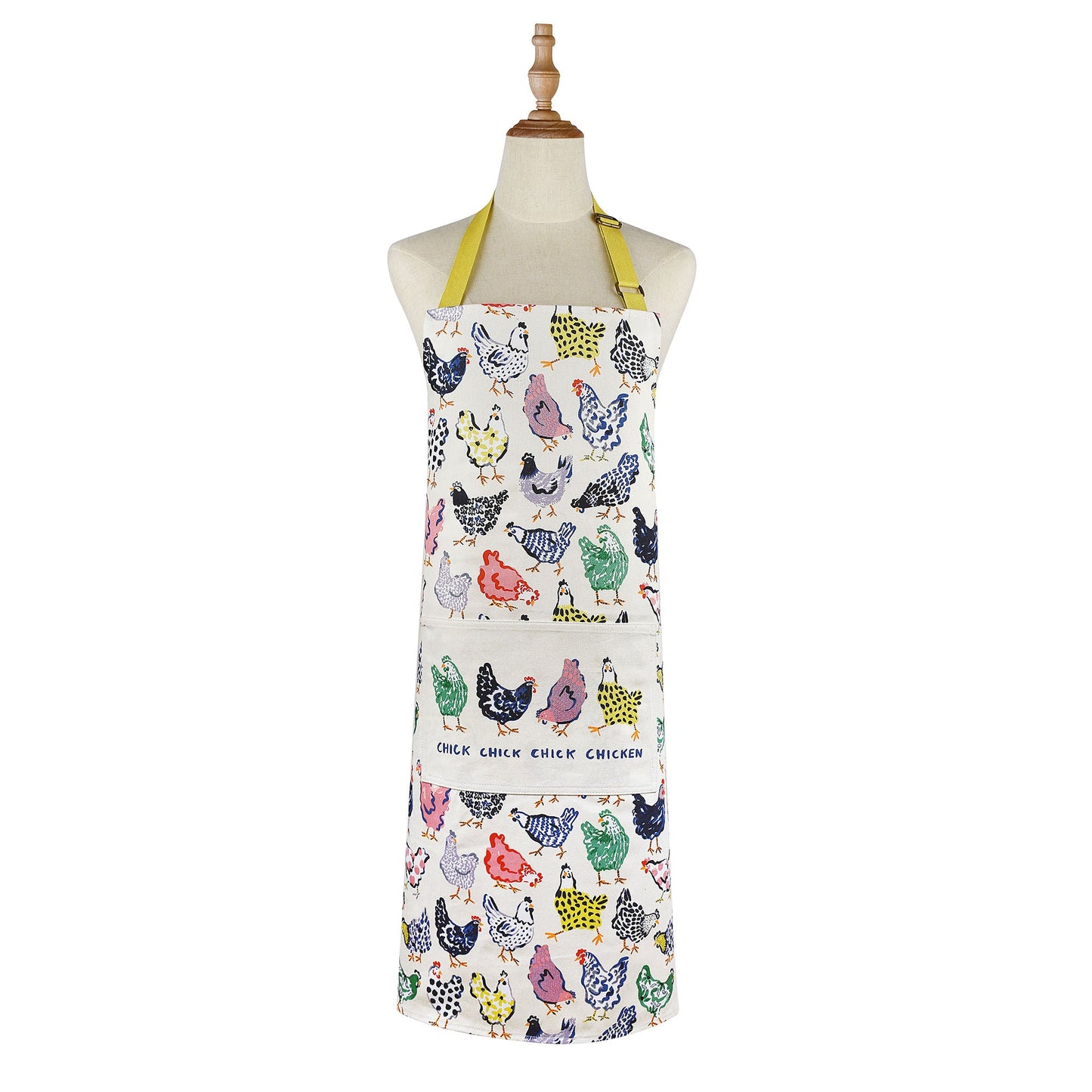 Chick Chicken Cotton Apron in Yellow