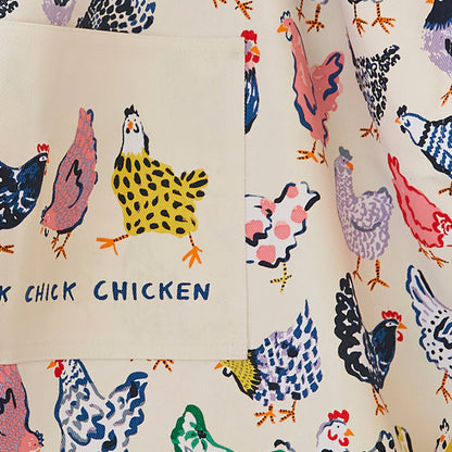 Chick Chicken Cotton Apron in Yellow