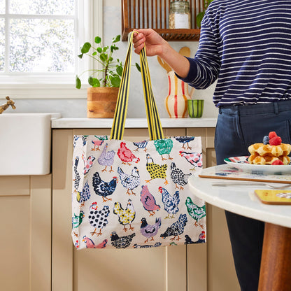 Chick Chicken Canvas Shoulder Bag in Yellow