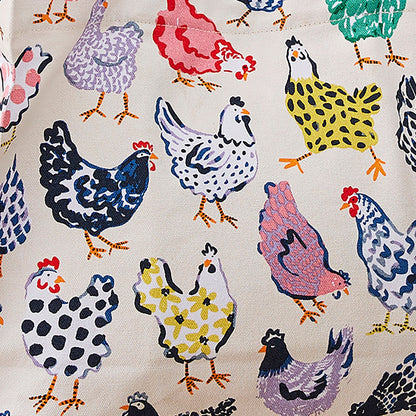 Chick Chicken Canvas Shoulder Bag in Yellow