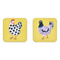 Chick Chicken Coasters 4 Pack in Yellow
