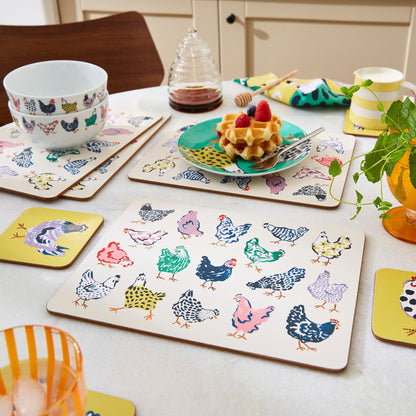 Chick Chicken Placemat 4 Pack in Yellow