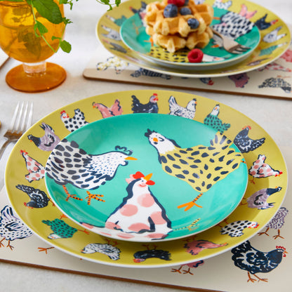 Chick Chicken Porcelain Side Plate in Yellow
