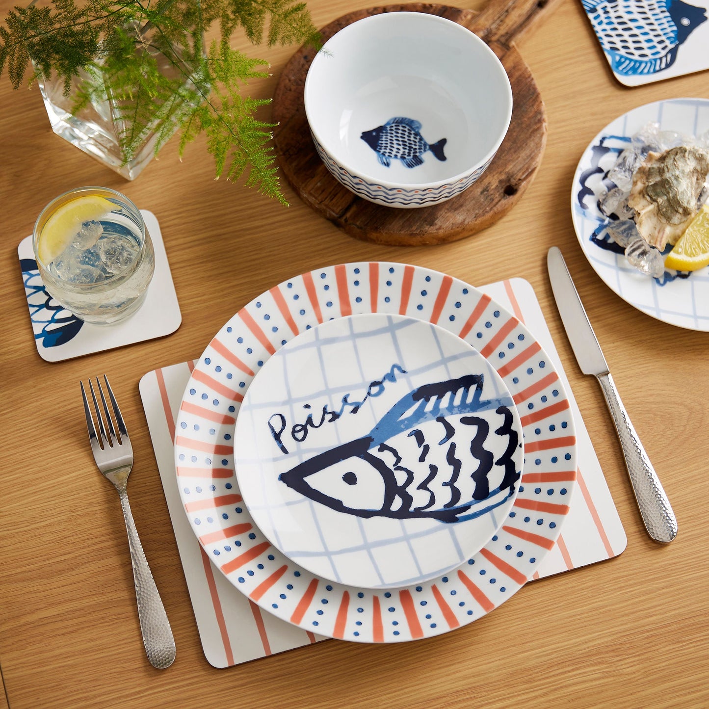 Ulster Weavers Catch of the Day Coasters - 4 Pack One Size in Multi - Coaster - Ulster Weavers