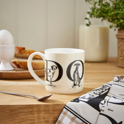 Country Dogs Bone China Mug in Brown