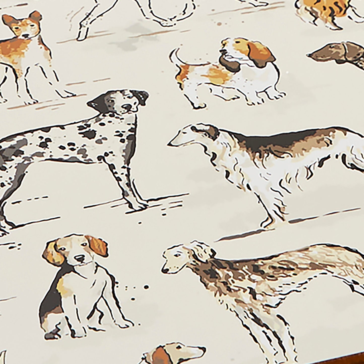 Country Dogs Placemat 4 Pack in Brown