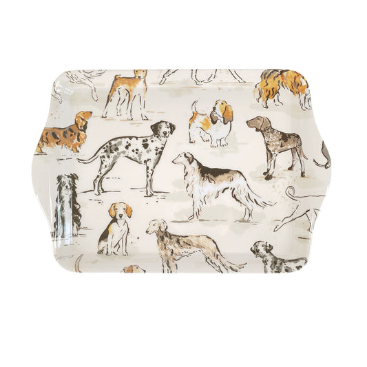 Country Dogs Scatter Tray in Brown