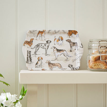 Country Dogs Scatter Tray in Brown