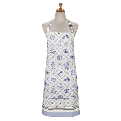 Coastal Treasures Cotton Apron in Blue