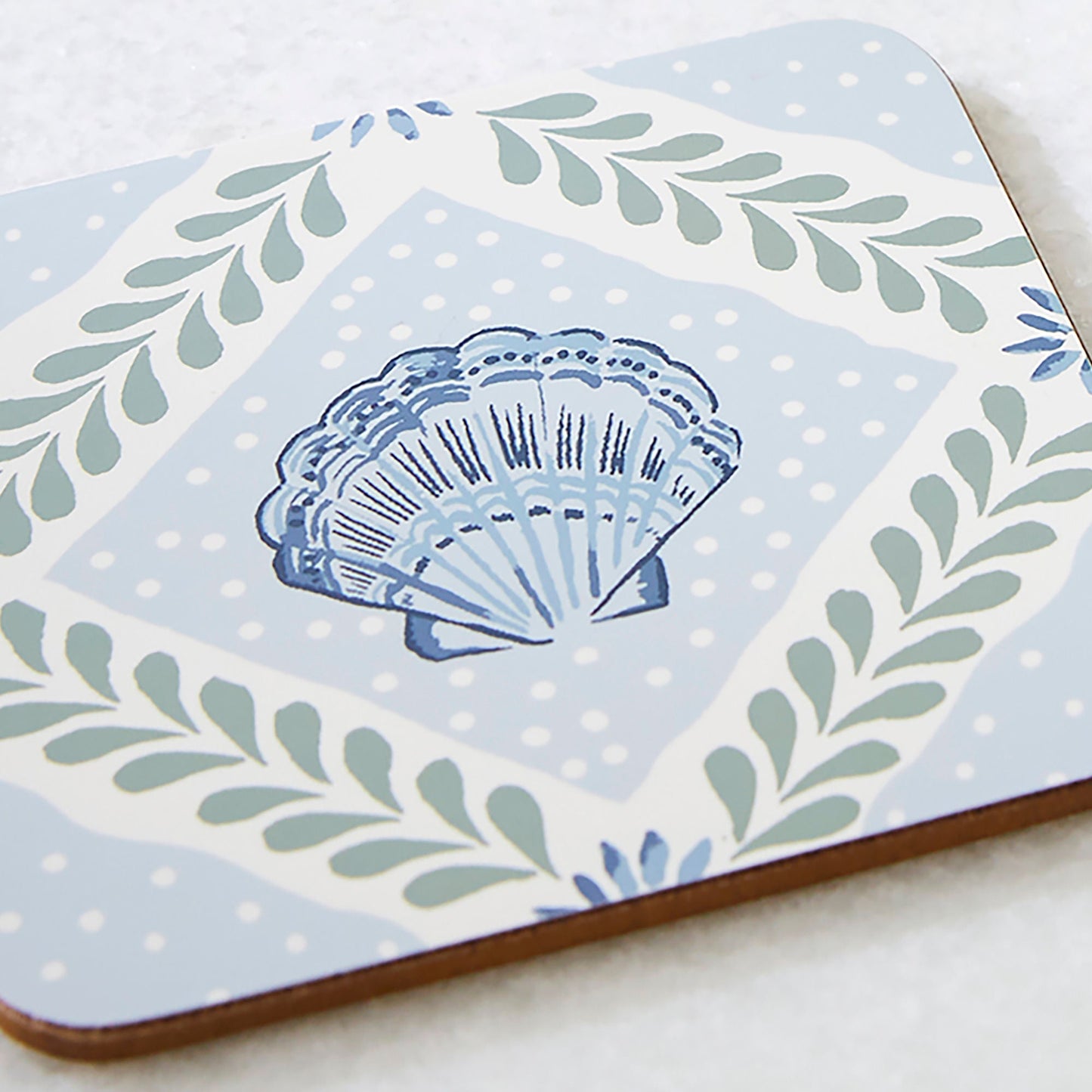 Coastal Treasures Coasters 4 Pack in Blue