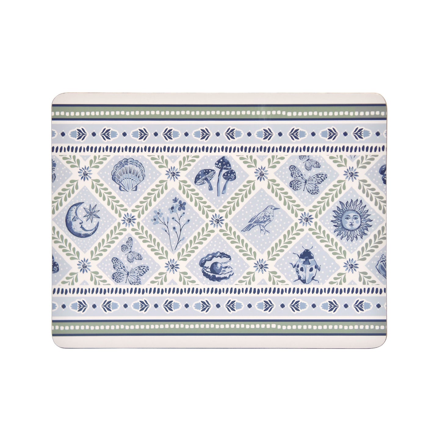 Coastal Treasures Placemat 4 Pack in Blue