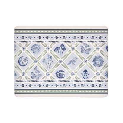 Coastal Treasures Placemat 4 Pack in Blue