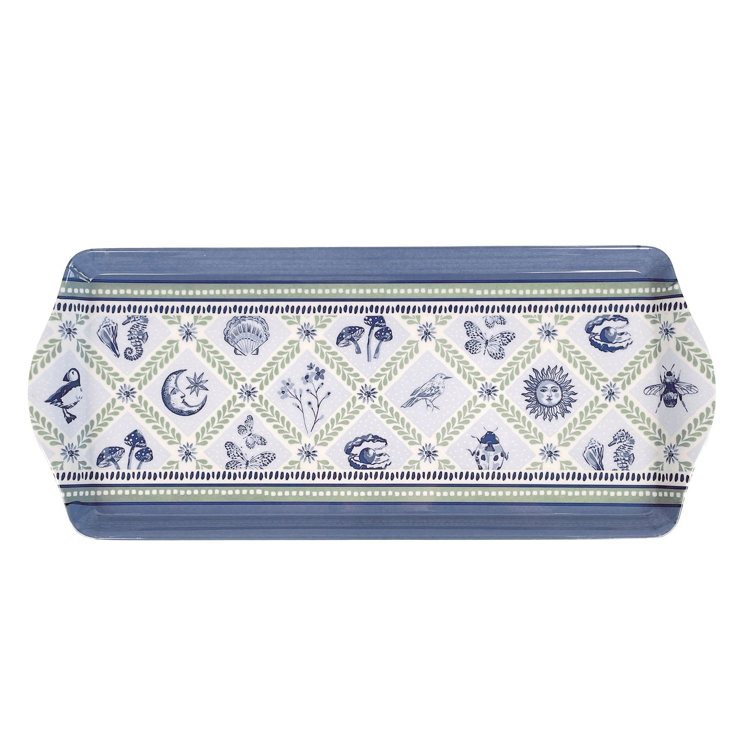 Coastal Treasures Small Serving Tray in Blue