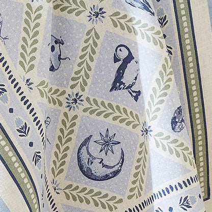 Coastal Treasures Cotton Tea Towel in Blue