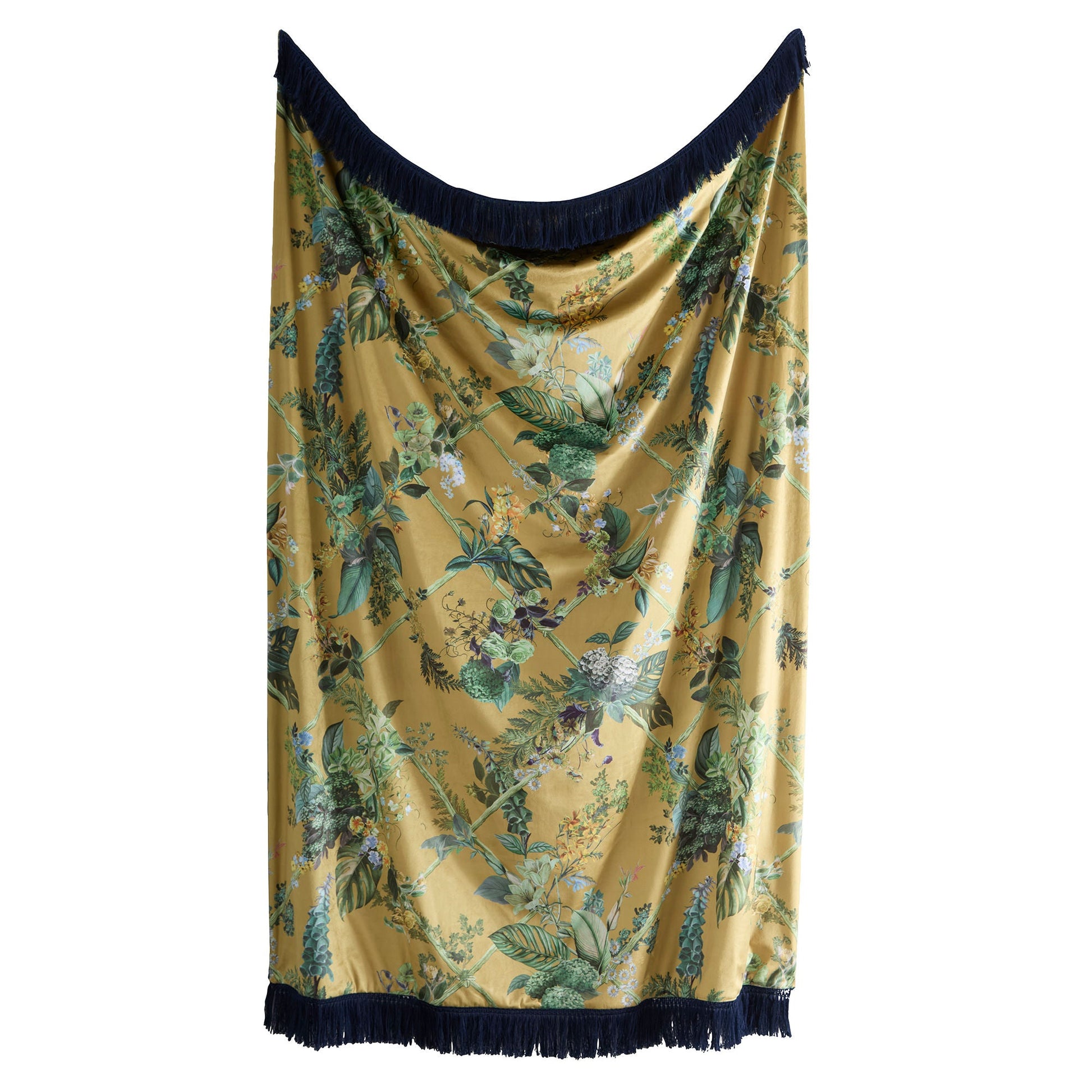 Cotswold Fantasia Throw in Gold 130 x 180cm - Throw - Laurence Llewelyn-Bowen