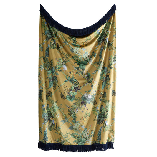 Cotswold Fantasia Throw in Gold 130 x 180cm - Throw - Laurence Llewelyn-Bowen