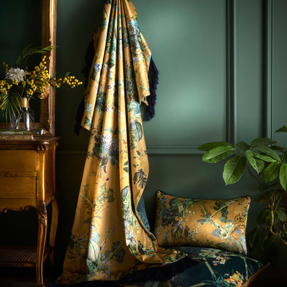 Cotswold Fantasia Throw in Gold 130 x 180cm - Throw - Laurence Llewelyn-Bowen