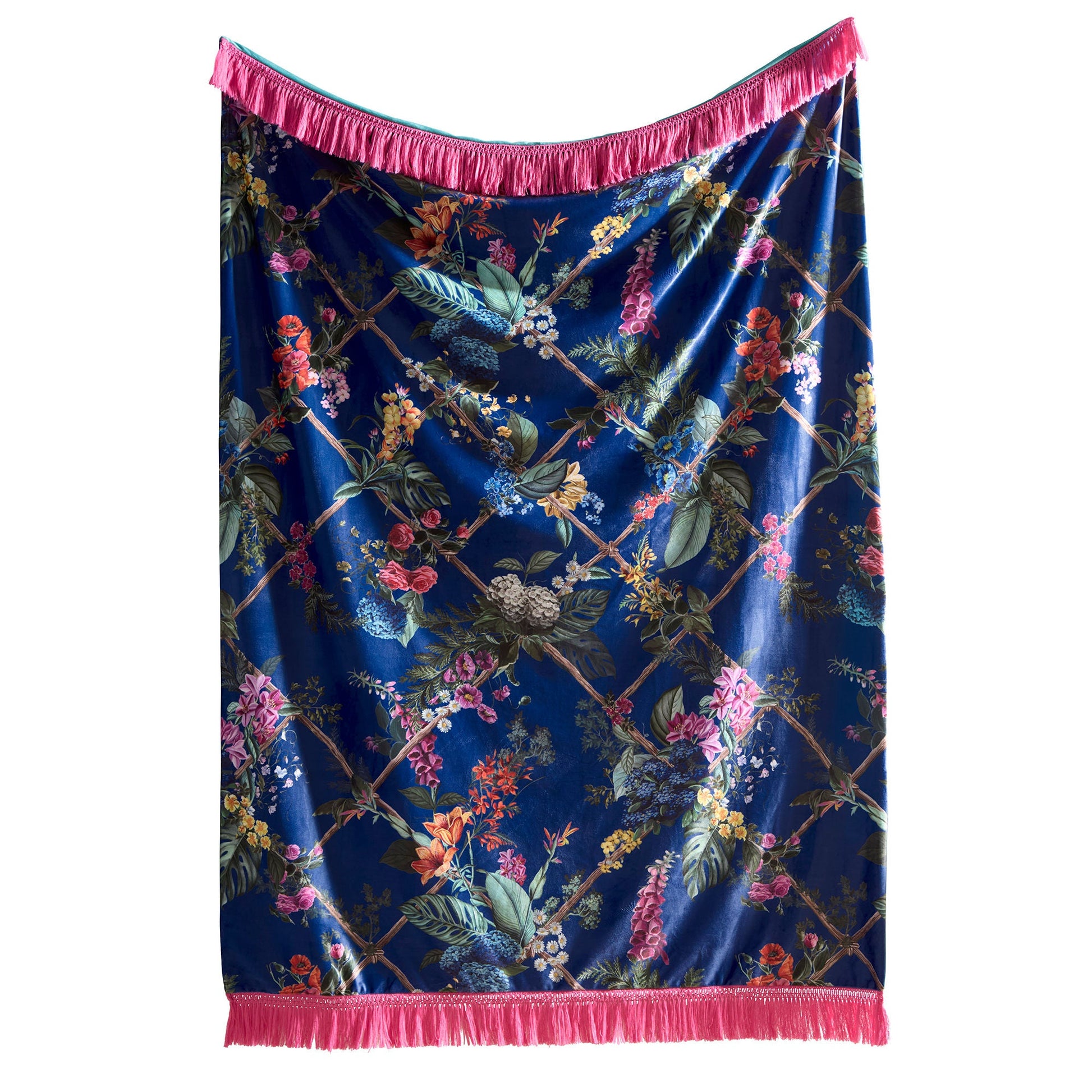 Cotswold Fantasia Throw by Laurence Llewelyn-Bowen in Navy 130 x 180cm - Throw - Laurence Llewelyn-Bowen