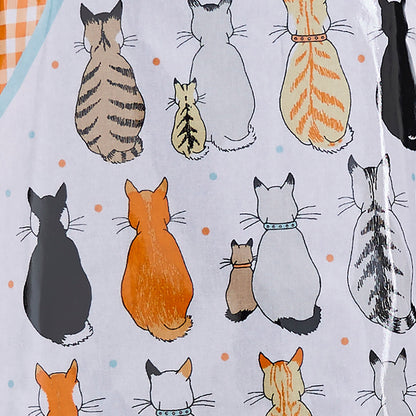 Cats In Waiting 2026 PVC Apron in Orange