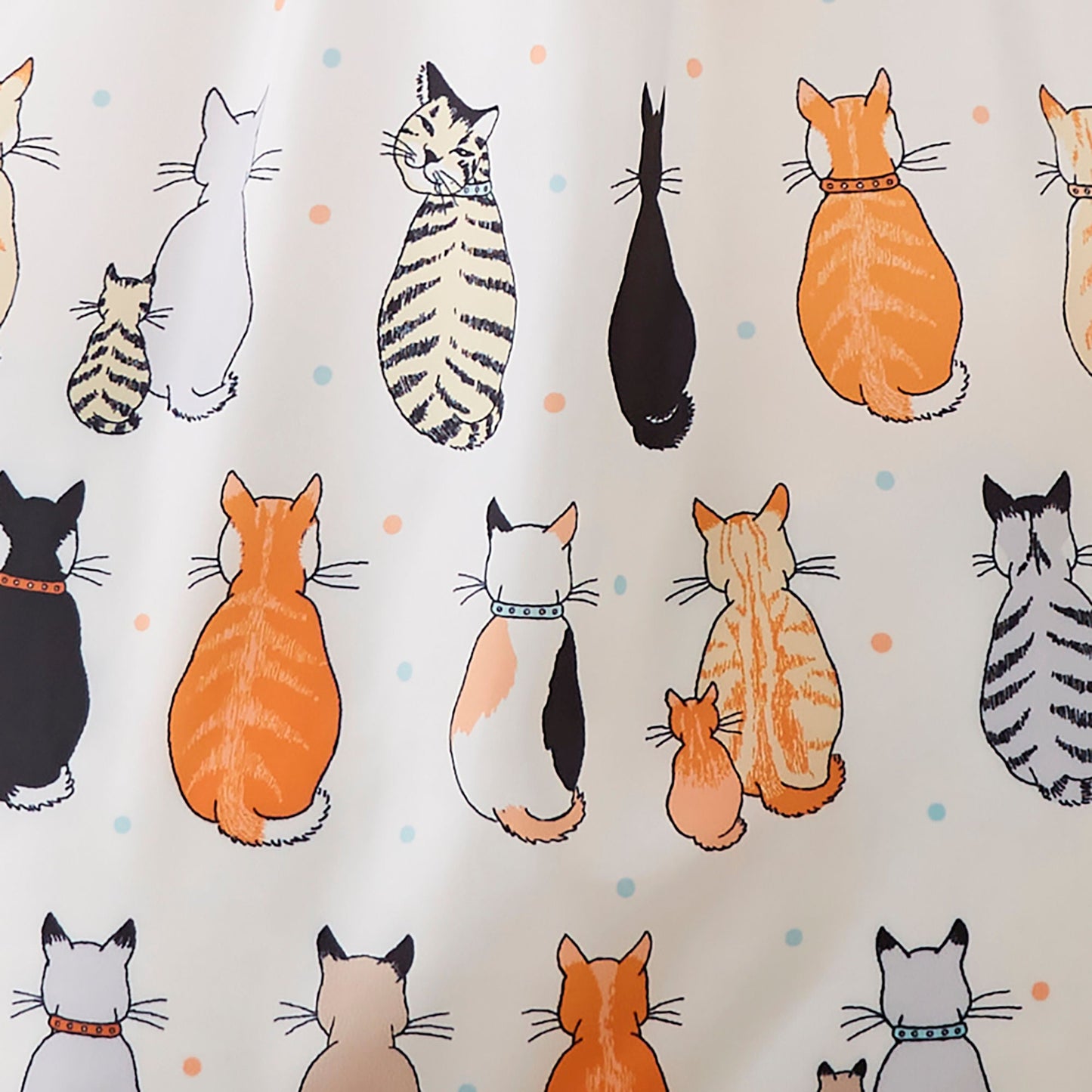 Cats In Waiting 2026 Foldable Tote Bag Medium in Orange