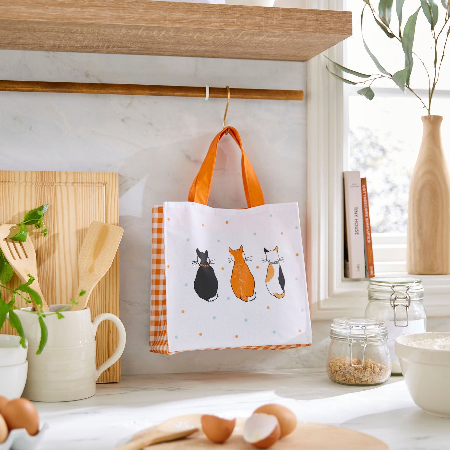 Cats In Waiting 2026 PVC Bag Small in Orange