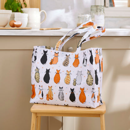 Cats In Waiting 2026 Shoulder Bag PVC  in Orange