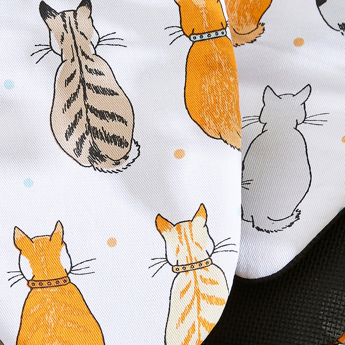 Cats In Waiting 2026 Microwave Mitts Pair in Orange