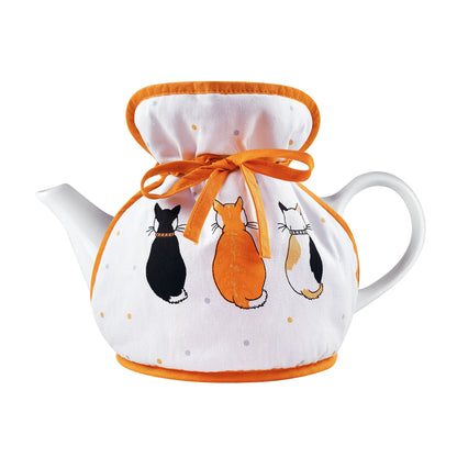 Cats In Waiting 2026 Tea Cosy Muff in Orange