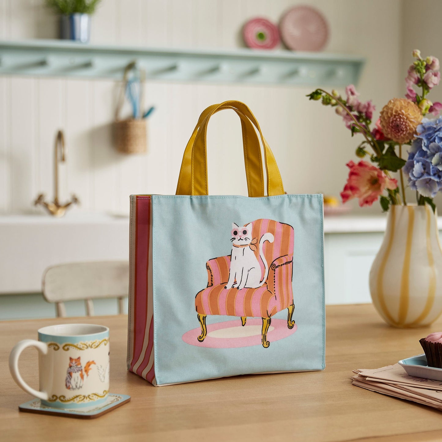 Ulster Weavers Cool Cats PVC Coated Tote Bag Small in Multi - Bag - Ulster Weavers