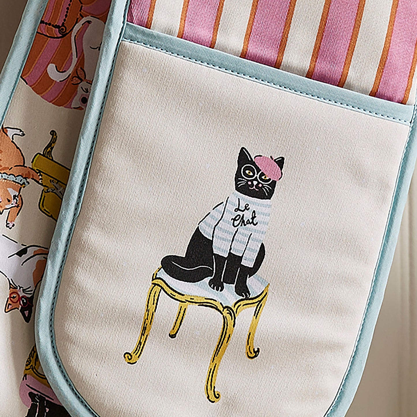 Ulster Weavers Cool Cats Double Oven Glove One Size in Multi - Double Oven Glove - Ulster Weavers