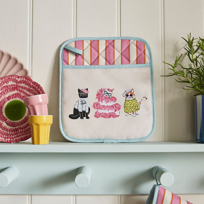 Ulster Weavers Cool Cats Pot Mitt One Size in Multi - Pot Mitt - Ulster Weavers