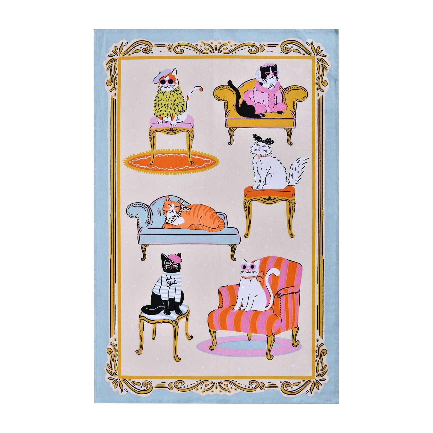 Ulster Weavers Cool Cats Tea Towel - Cotton One Size in Multi - Tea Towel - Ulster Weavers