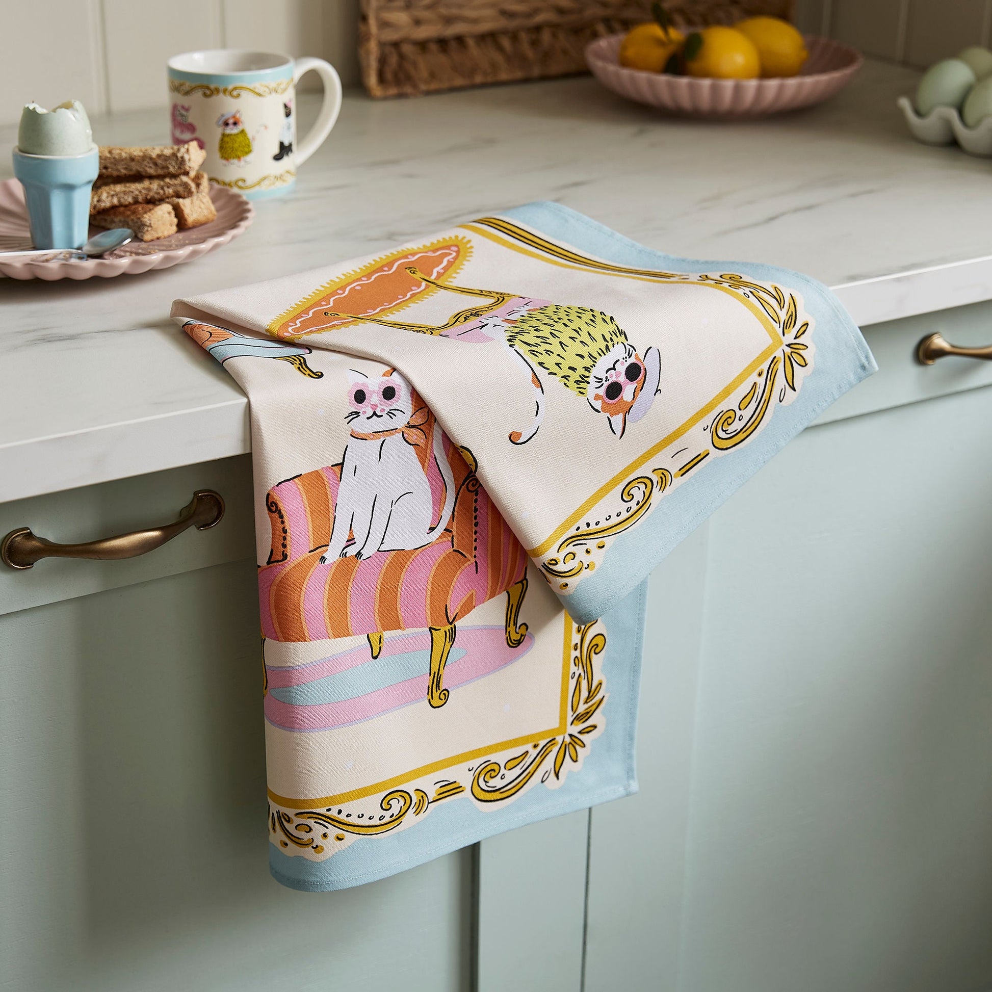 Ulster Weavers Cool Cats Tea Towel - Cotton One Size in Multi - Tea Towel - Ulster Weavers