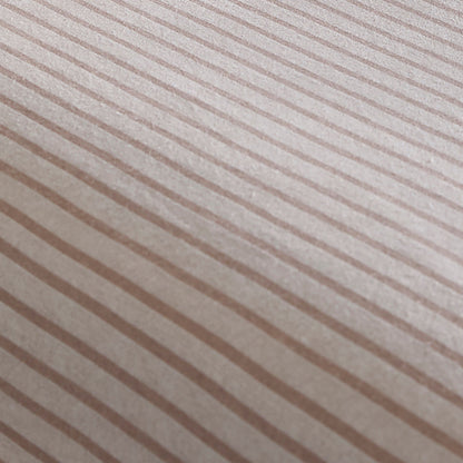 Cottage Stripe 28cm Fitted Bed Sheet in Natural - 28cm Fitted Bed Sheet - D & D