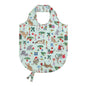 Christmas Cats Foldable Tote Bag Medium in Seafoam