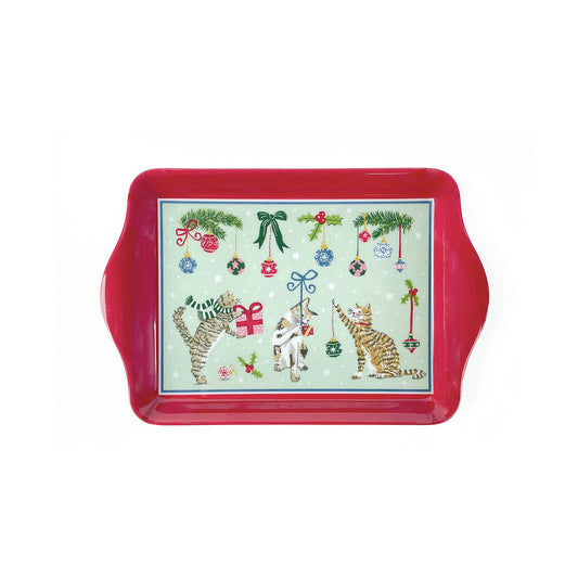 Christmas Cats Scatter Tray in Seafoam