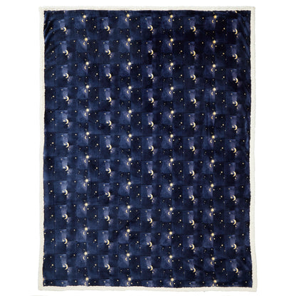 Cosmic Star Throw in Navy 150 x 200cm - Throw - Fusion