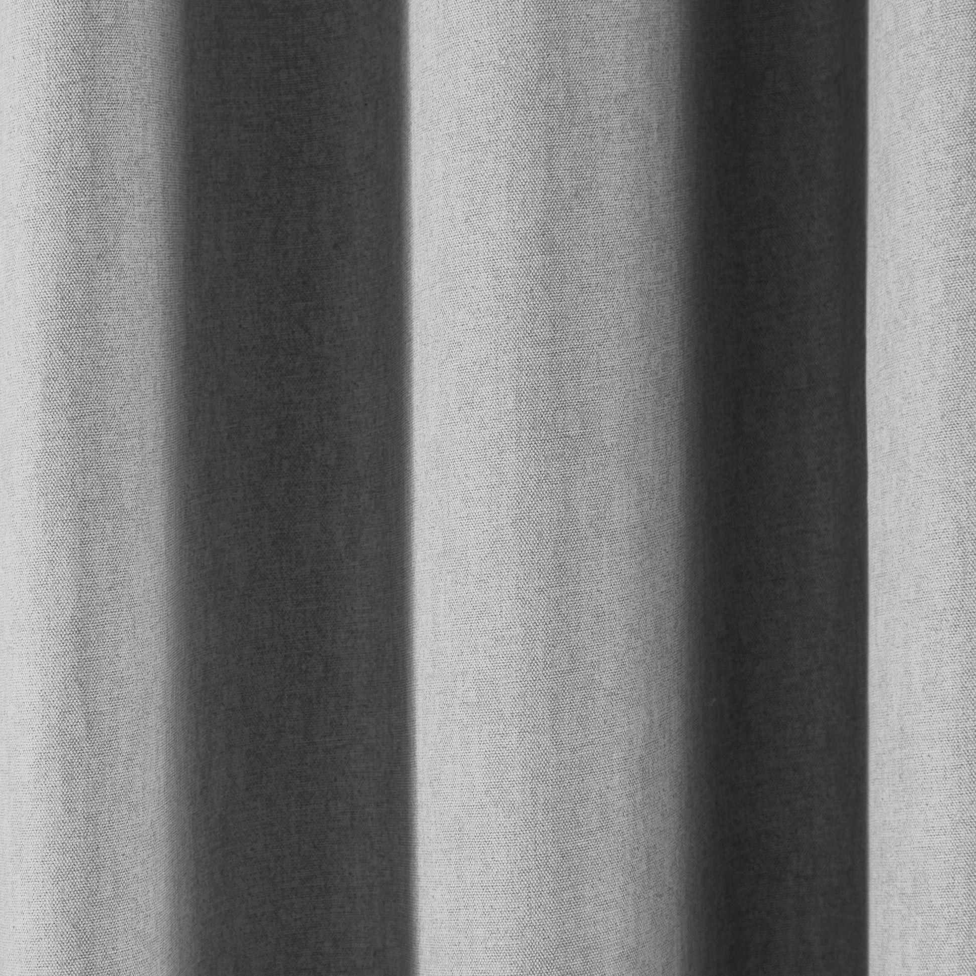 Cannes Pair of Eyelet Curtains by Fusion in Silver - Pair of Eyelet Curtains - Fusion