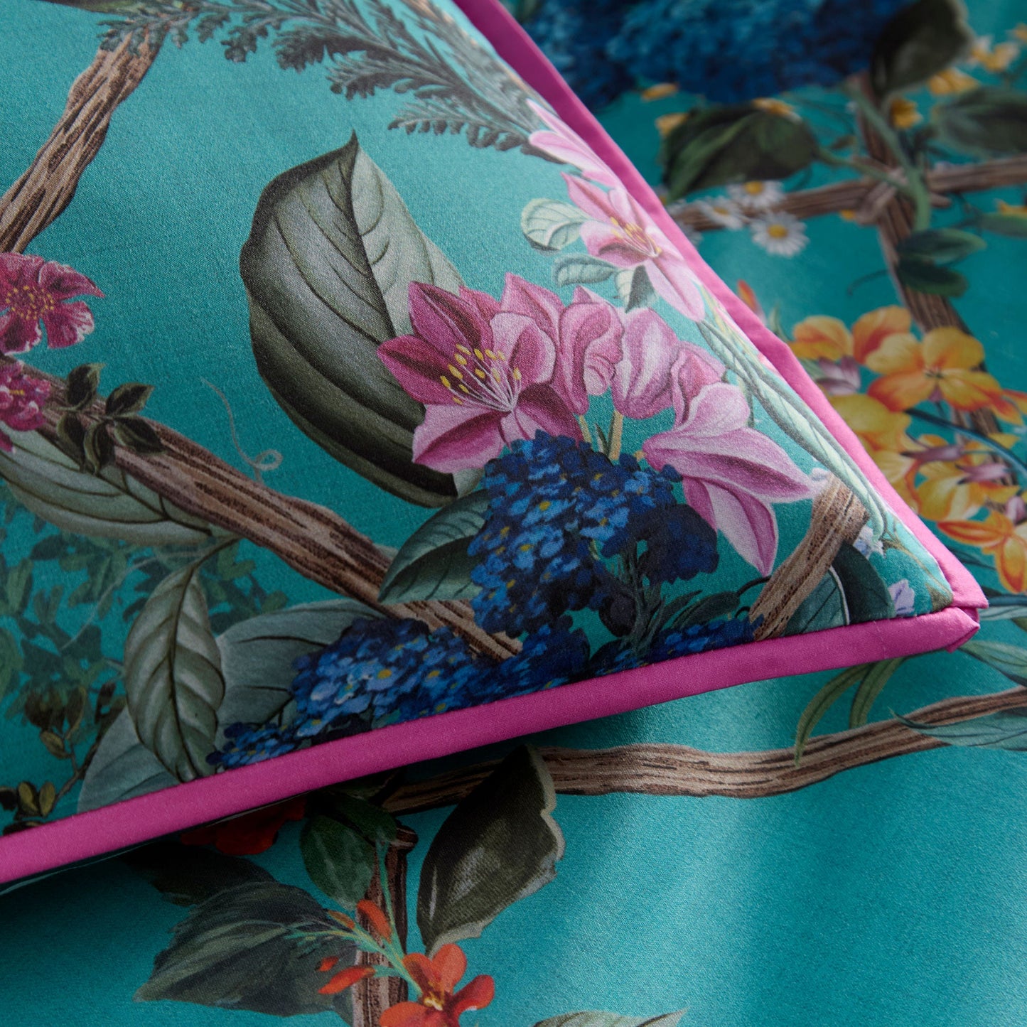 Cotswold Fantasia Duvet Cover Set by Laurence Llewelyn-Bowen in Teal - Duvet Cover Set - Laurence Llewelyn-Bowen
