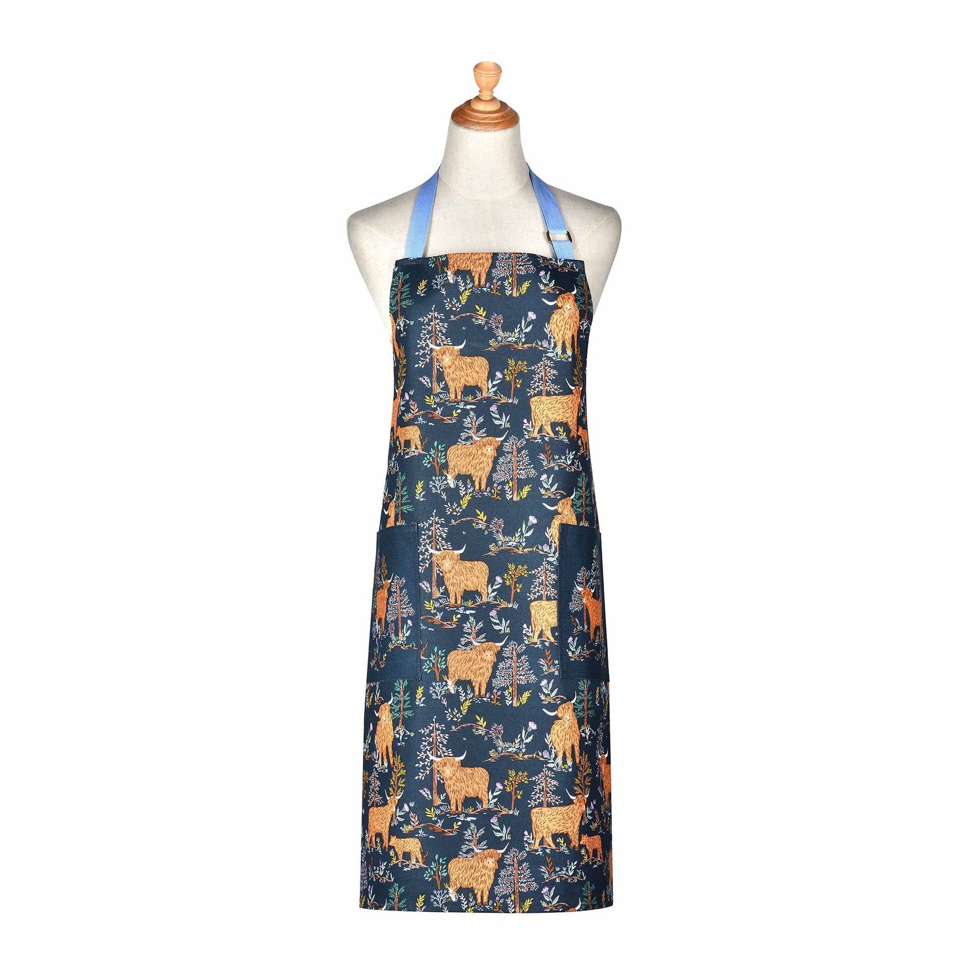 Ulster Weavers Connie the Cow Apron - Cotton One Size in Navy - Apron - Ulster Weavers