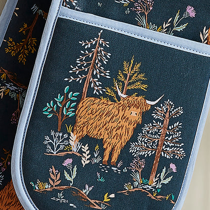 Ulster Weavers Connie the Cow Double Oven Glove One Size in Navy - Double Oven Glove - Ulster Weavers