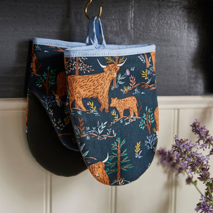 Ulster Weavers Connie the Cow Microwave Mitts - Pair One Size in Navy - Micro Mitts - Ulster Weavers