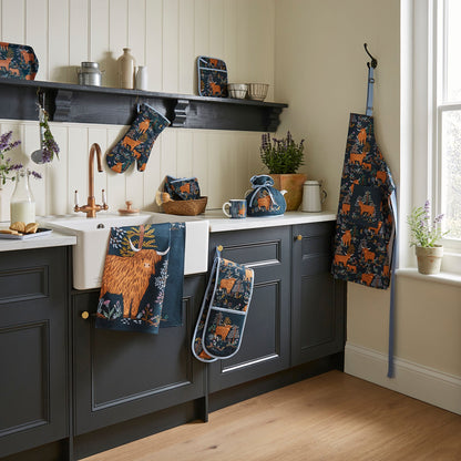 Ulster Weavers Connie the Cow Microwave Mitts - Pair One Size in Navy - Micro Mitts - Ulster Weavers