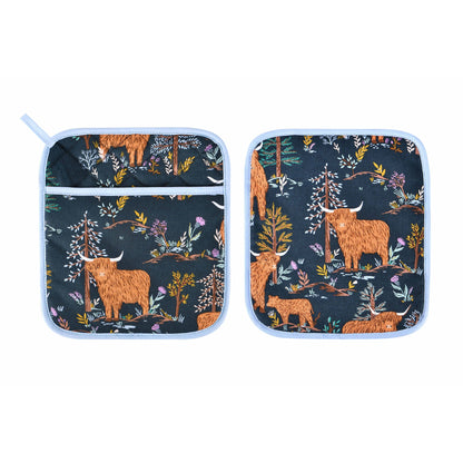 Ulster Weavers Connie the Cow Pot Mitt One Size in Navy - Pot Mitt - Ulster Weavers