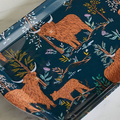 Ulster Weavers Connie the Cow Tray - Small One Size in Navy - Tray - Ulster Weavers