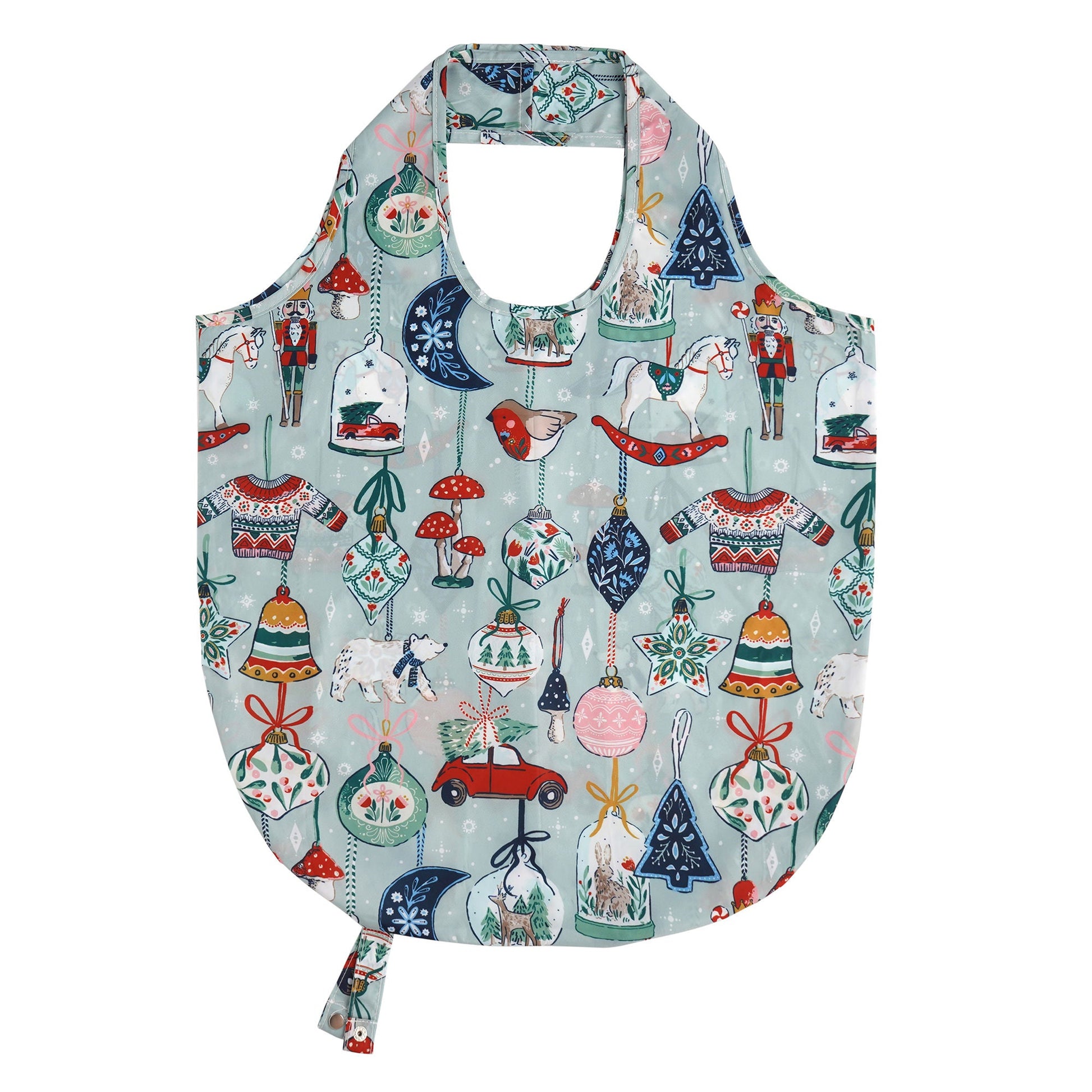 Ulster Weavers Christmas Ornaments Foldable Tote Bag Medium in Multi - Roll-Up Bag - Ulster Weavers