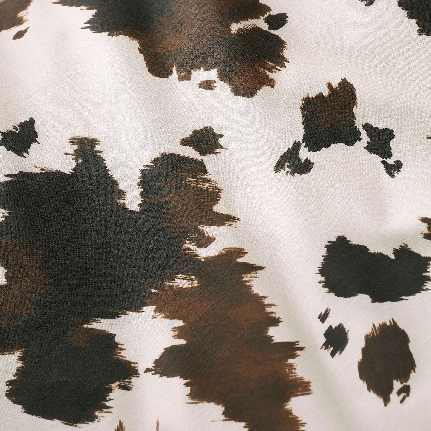 Cow Print Duvet Cover Set in Natural