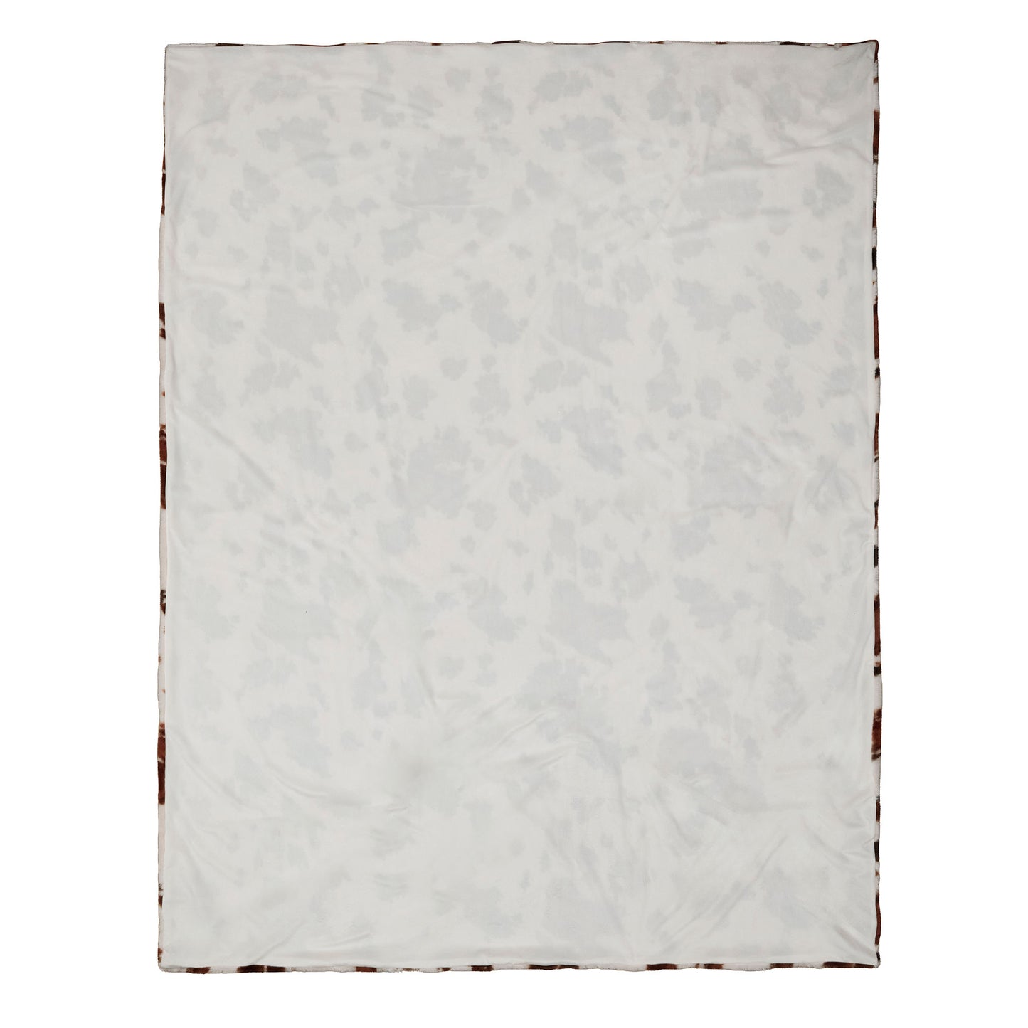Cow Print Faux Fur Bedspread in Natural 150 x 200cm