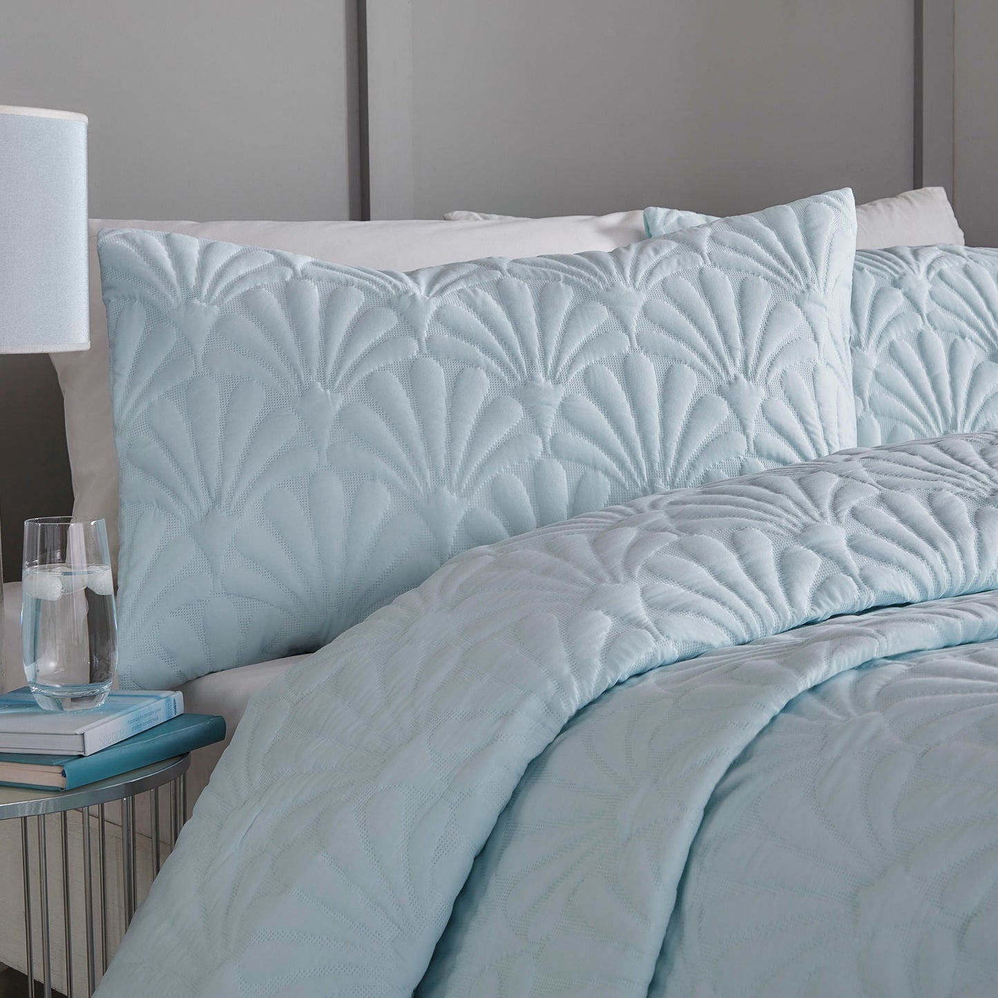 Cavali Duvet Cover Set by Serene in Duck Egg - Duvet Cover Set - Serene